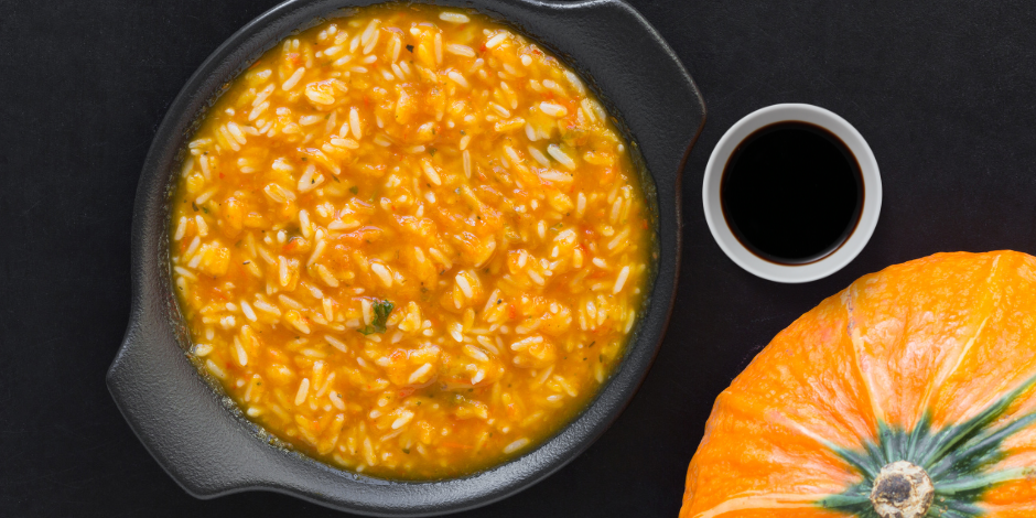risotto zucca e aglio nero